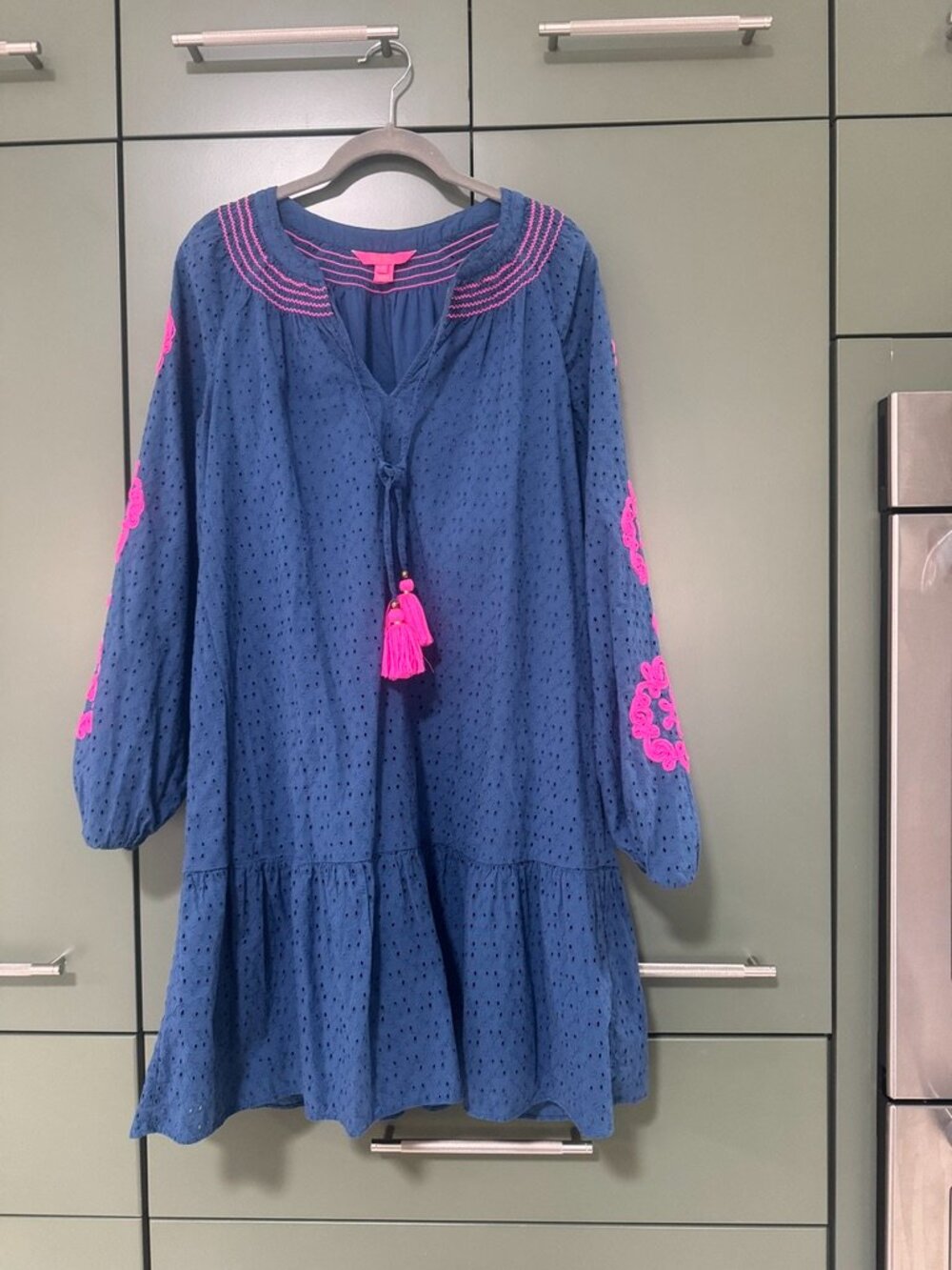 Lilly Pulitzer Lucee Navy and Pink Dress Size M
